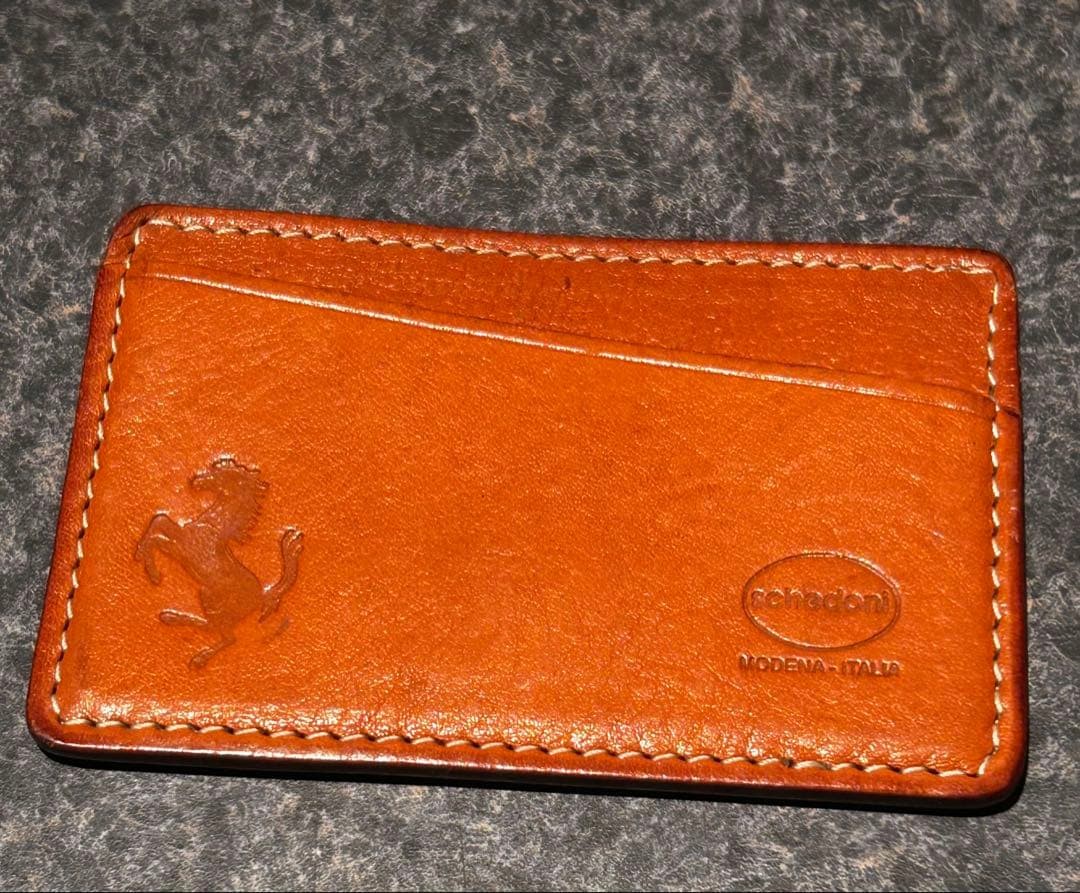 [Rare and Not for Sale] Ferrari x Schedoni Genuine Leather Card Case / Business