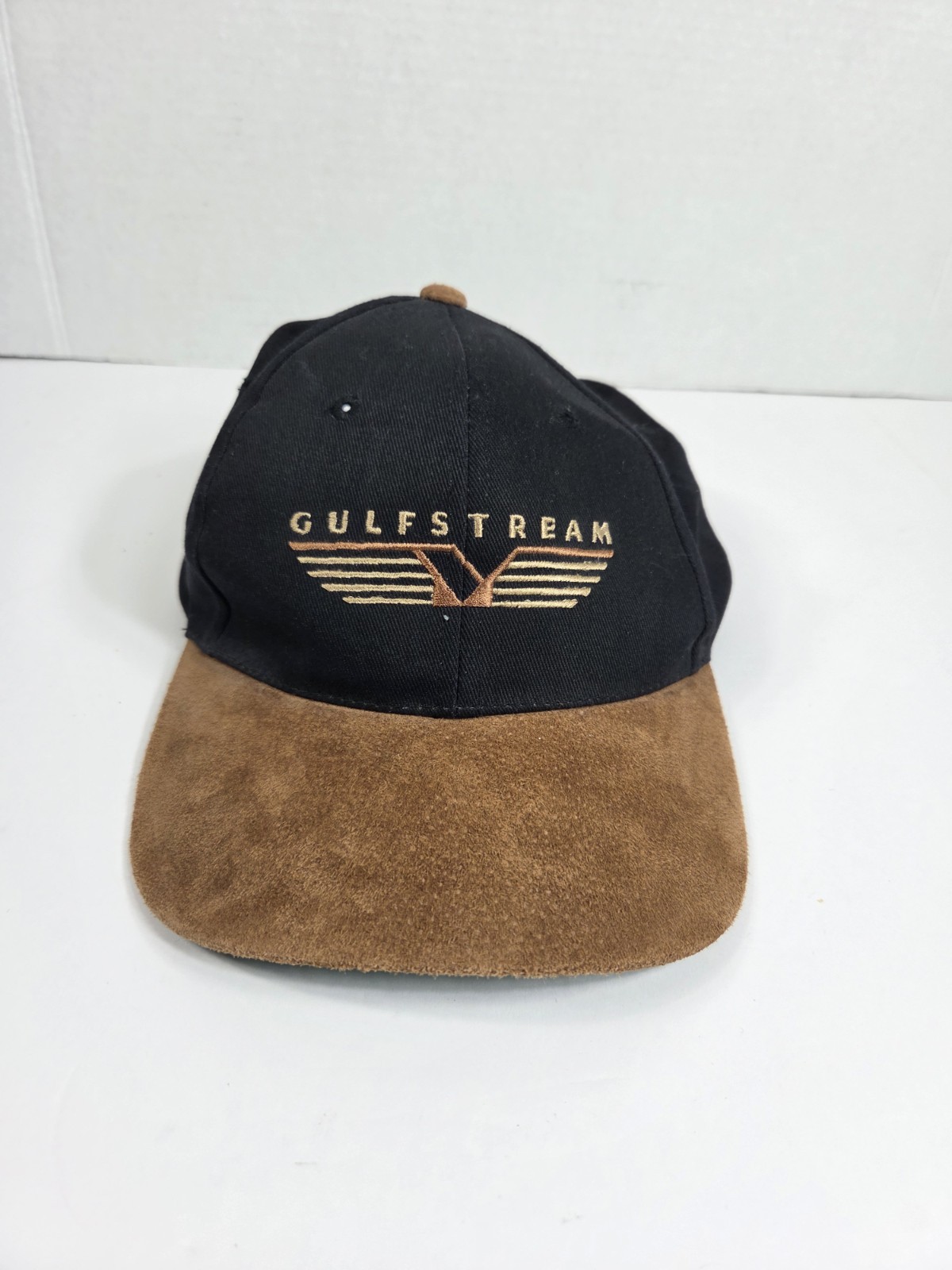 VTG Gulfstream Snapback Leather Brim Hat  Aerospace Aviation Velocity Strapback 