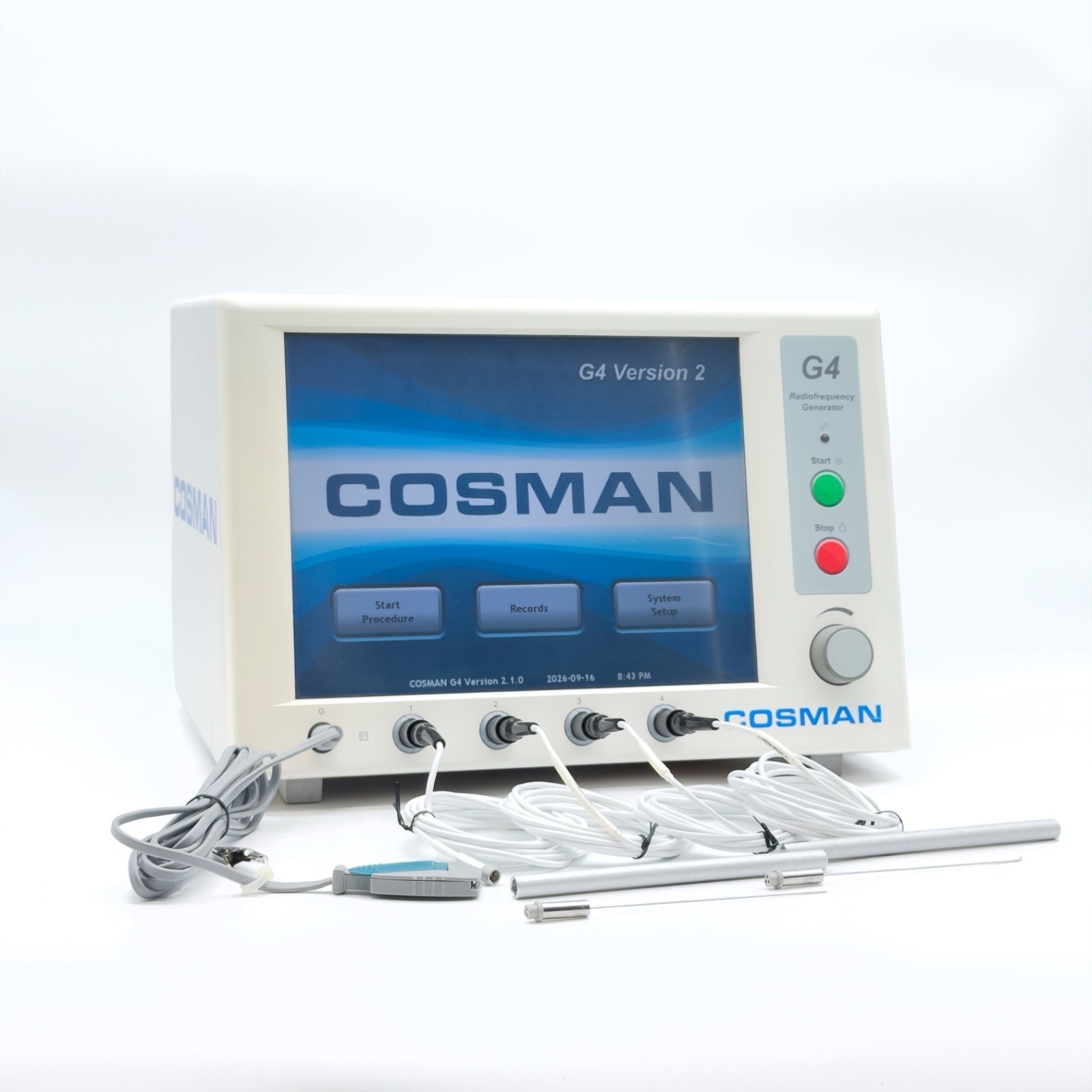 Cosman G4 V2.1.0 Radiofrequency Generator RFG-4 w/ Accessories
