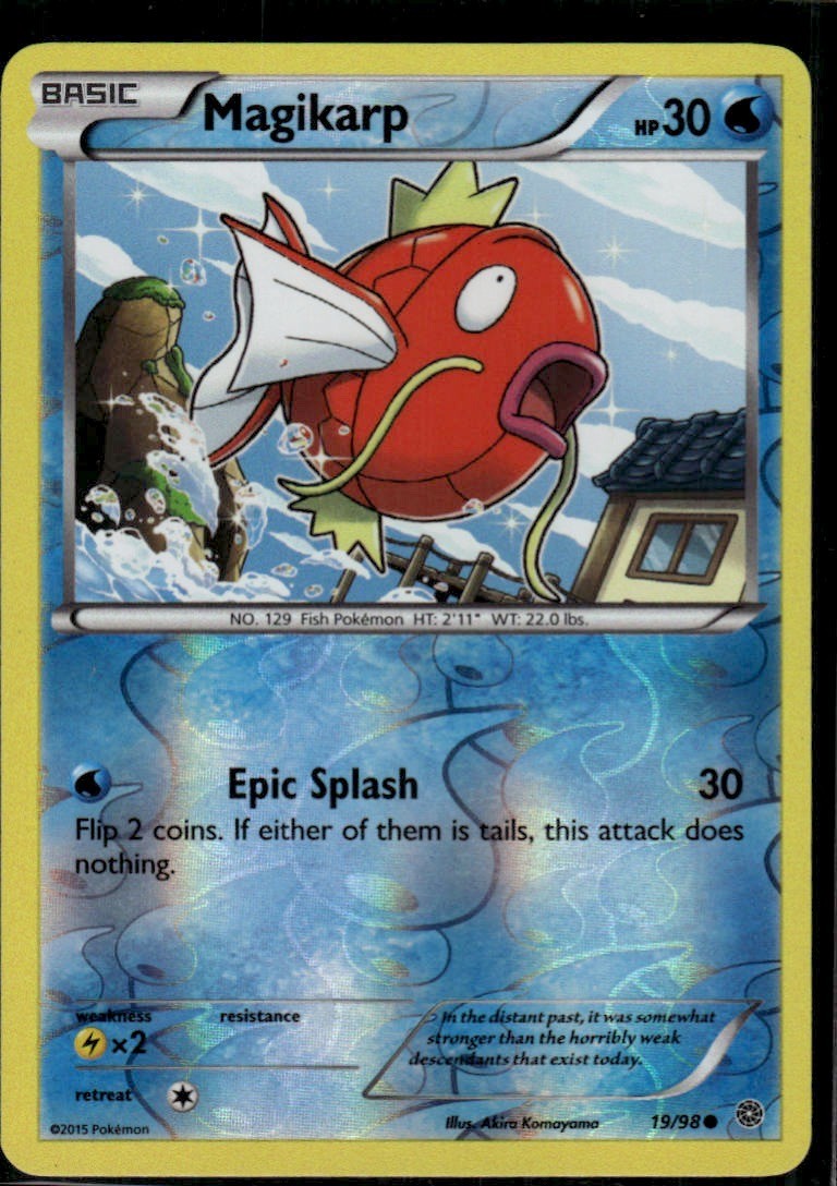 Magikarp Common XY Ancient Origins 19/98 Water Reverse Holo Pokemon Card Magikarp Common XY Ancient Origins 19/98 Water Reverse Holo Pokemon Card