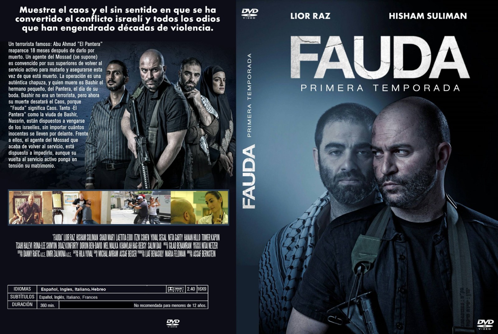 ISRAEL SERIES, FAUDA, 1RA,2DA,3RA,4TA, 48 CAPIT/15 DVD/BOXES, 2015-22 ISRAEL SERIES, FAUDA, 1RA,2DA,3RA,4TA, 48 CAPIT/15 DVD/BOXES, 2015-22