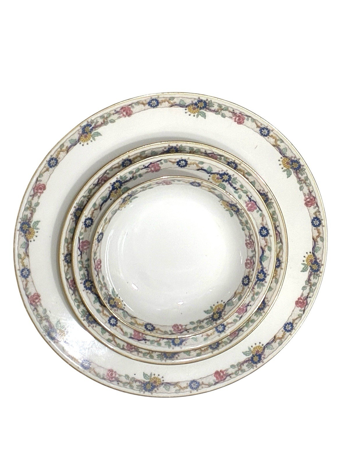 Antique C. Ahrenfeldt Limoges China Set 69pc Hand Painted Gold Floral France
