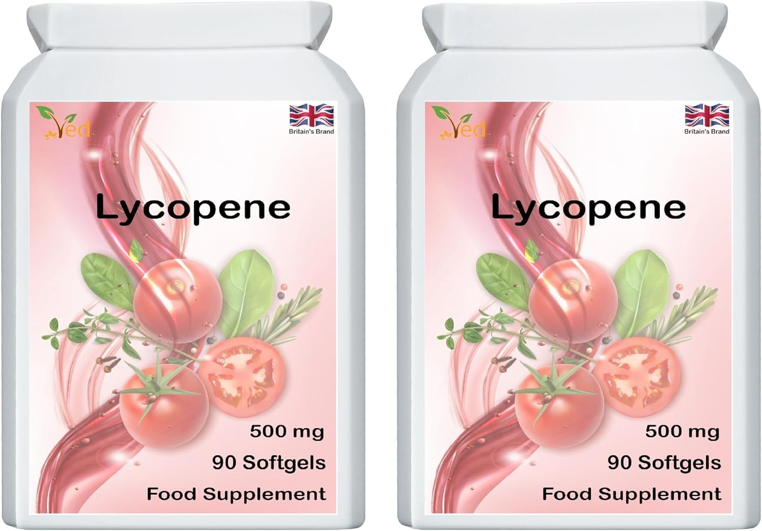 Lycopene 500 mg | 90 Softgel 3 Month Supply.(Pack of 2)