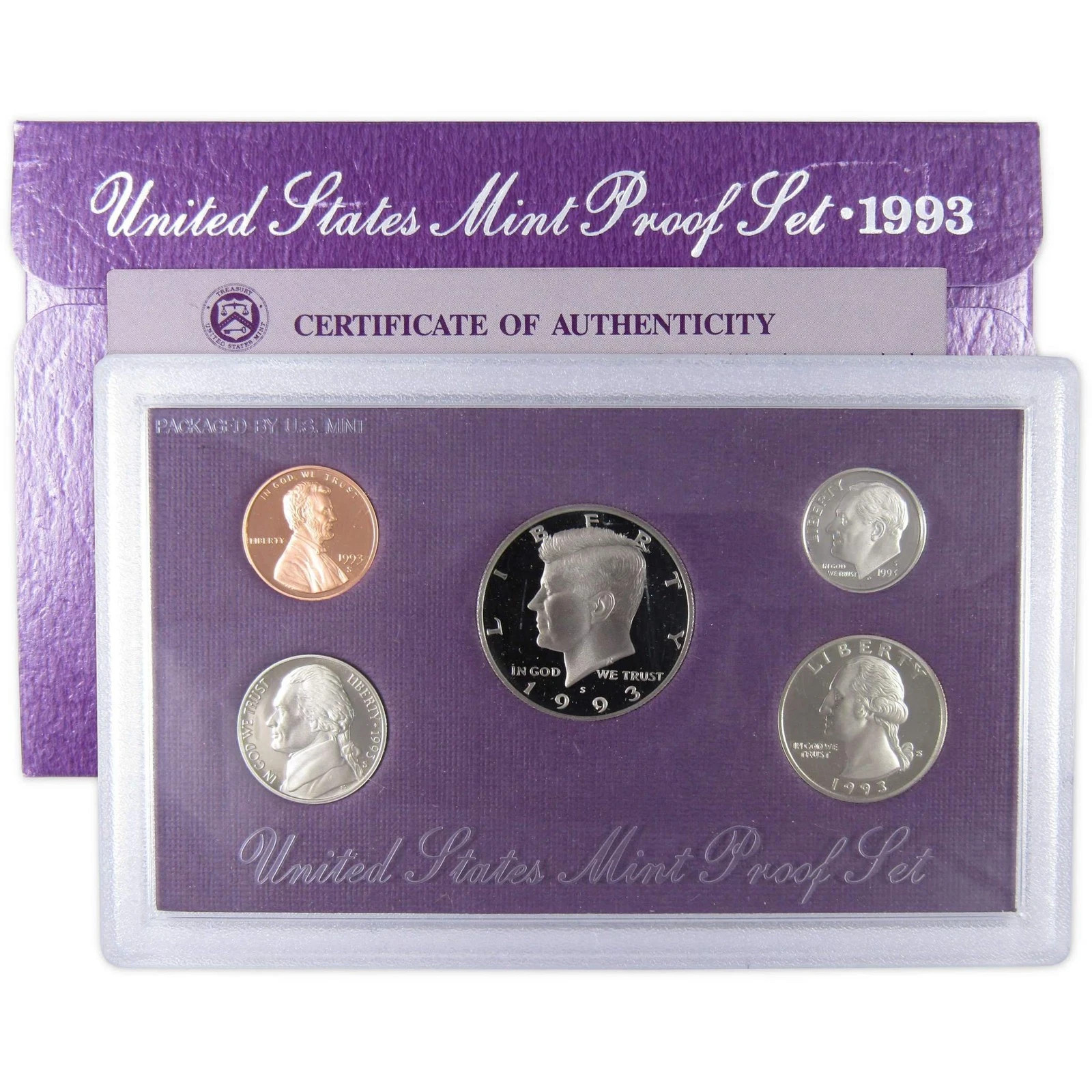 1993 Clad Proof Set U.S. Mint Original Government Packaging OGP COA 1993 Clad Proof Set U.S. Mint Original Government Packaging OGP COA