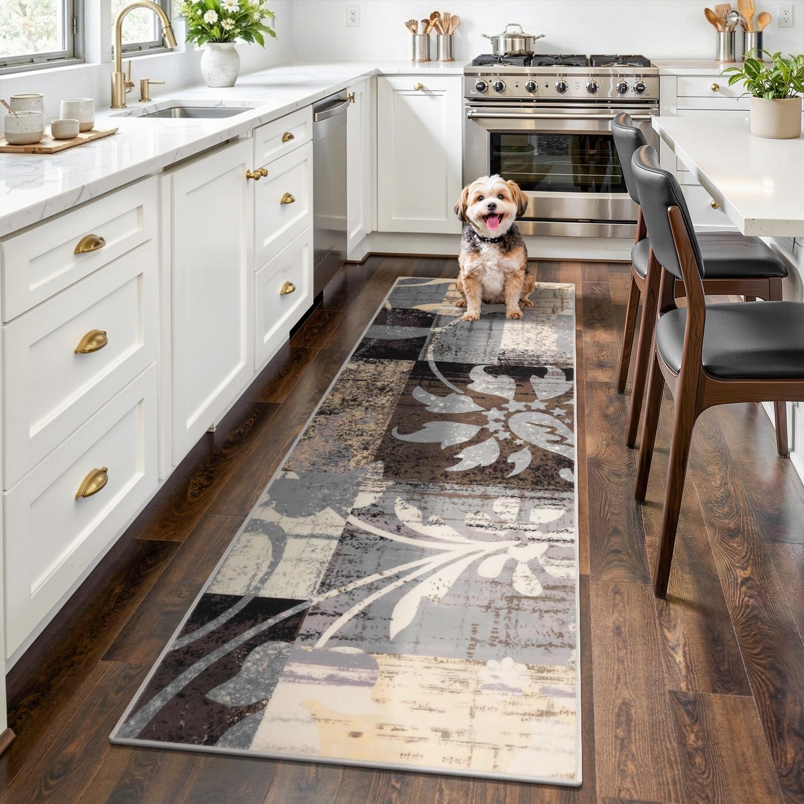 Yamaziot 2x6 Washable Modern Abstract Runner Rug Non-Slip 2x6ft, Multi Color Yamaziot 2x6 Washable Modern Abstract Runner Rug Non-Slip 2x6ft, Multi Color