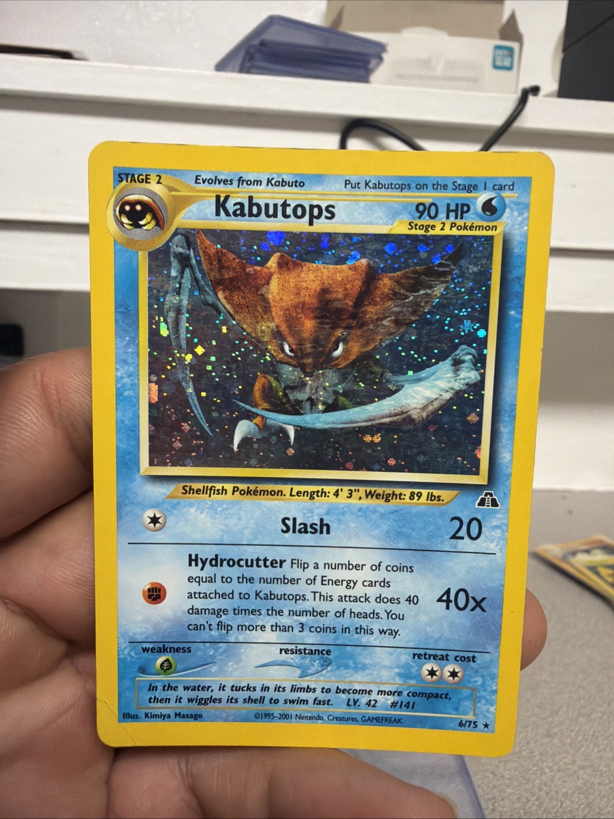 Pokémon Kabutops 6/75 Neo Discovery Holo Rare HOLO BLEED/DOUBLE HOLO Pokémon Kabutops 6/75 Neo Discovery Holo Rare HOLO BLEED/DOUBLE HOLO
