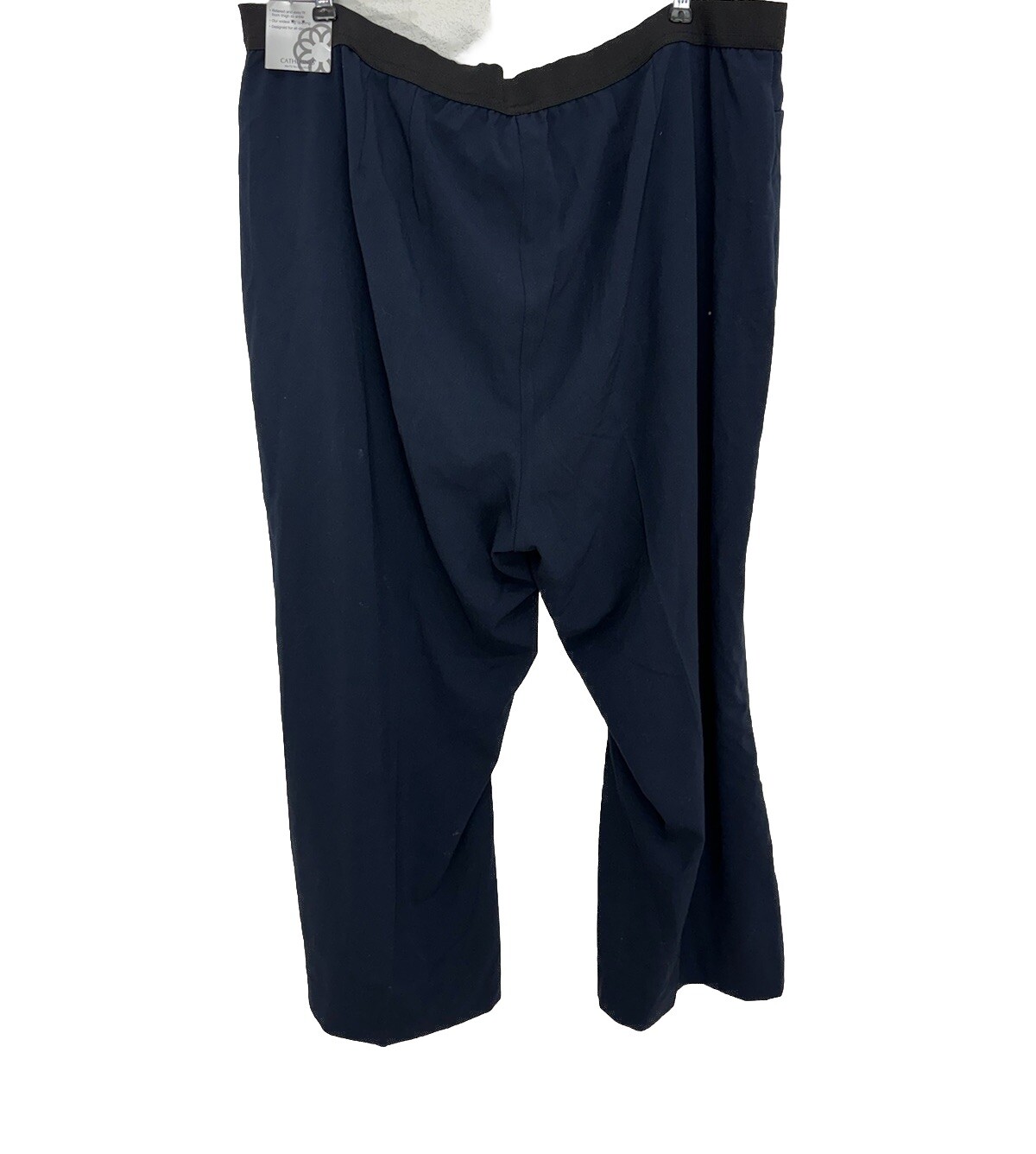 Catherines Navy Blue Stretch Pull In Wide Leg Pants Womens Plus Size 2XWP Casual