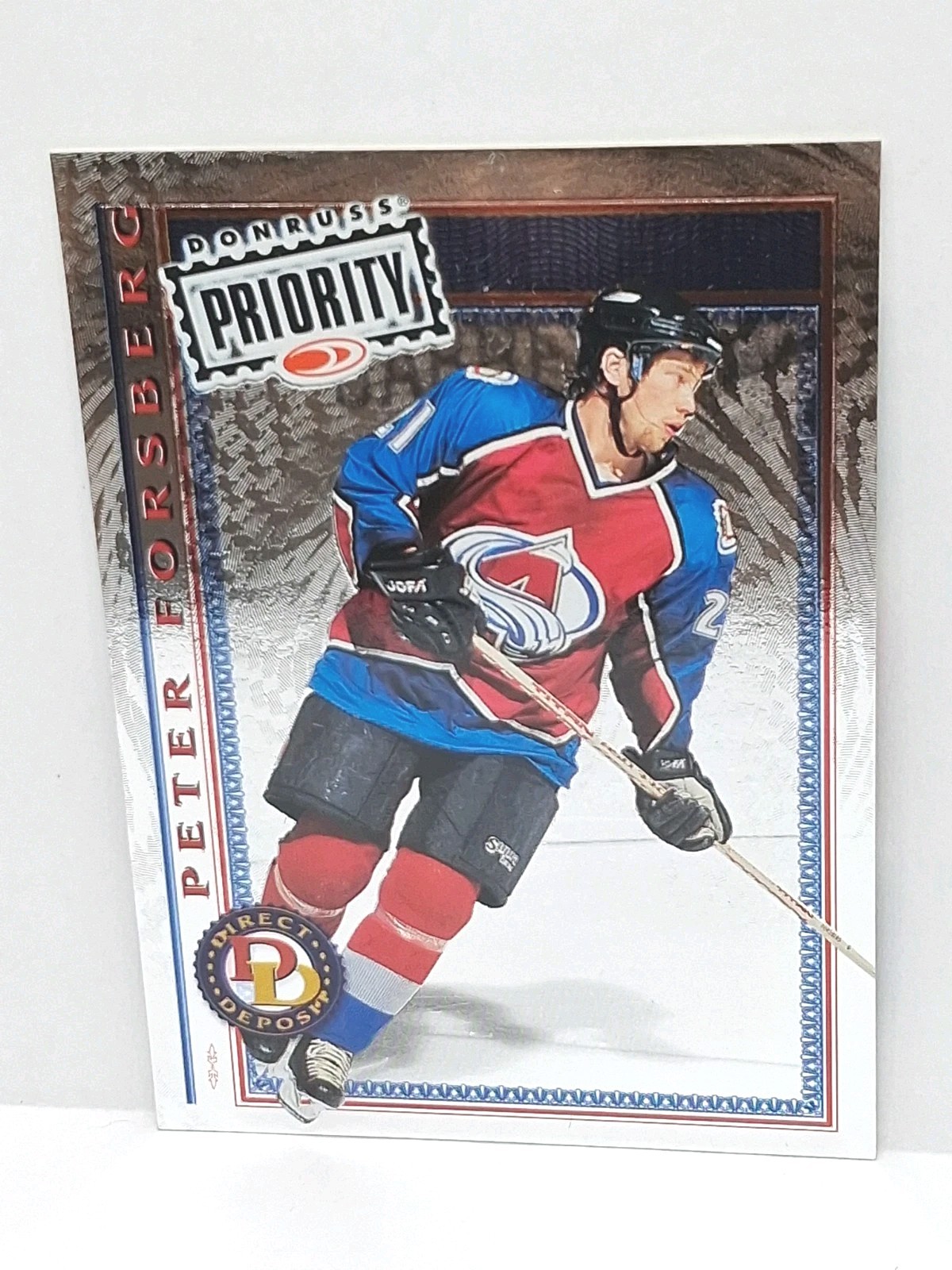1997-98 Donruss Priority Direct Deposit Peter Forsberg /3000 Avalanche (D90) 1997-98 Donruss Priority Direct Deposit Peter Forsberg /3000 Avalanche (D90)