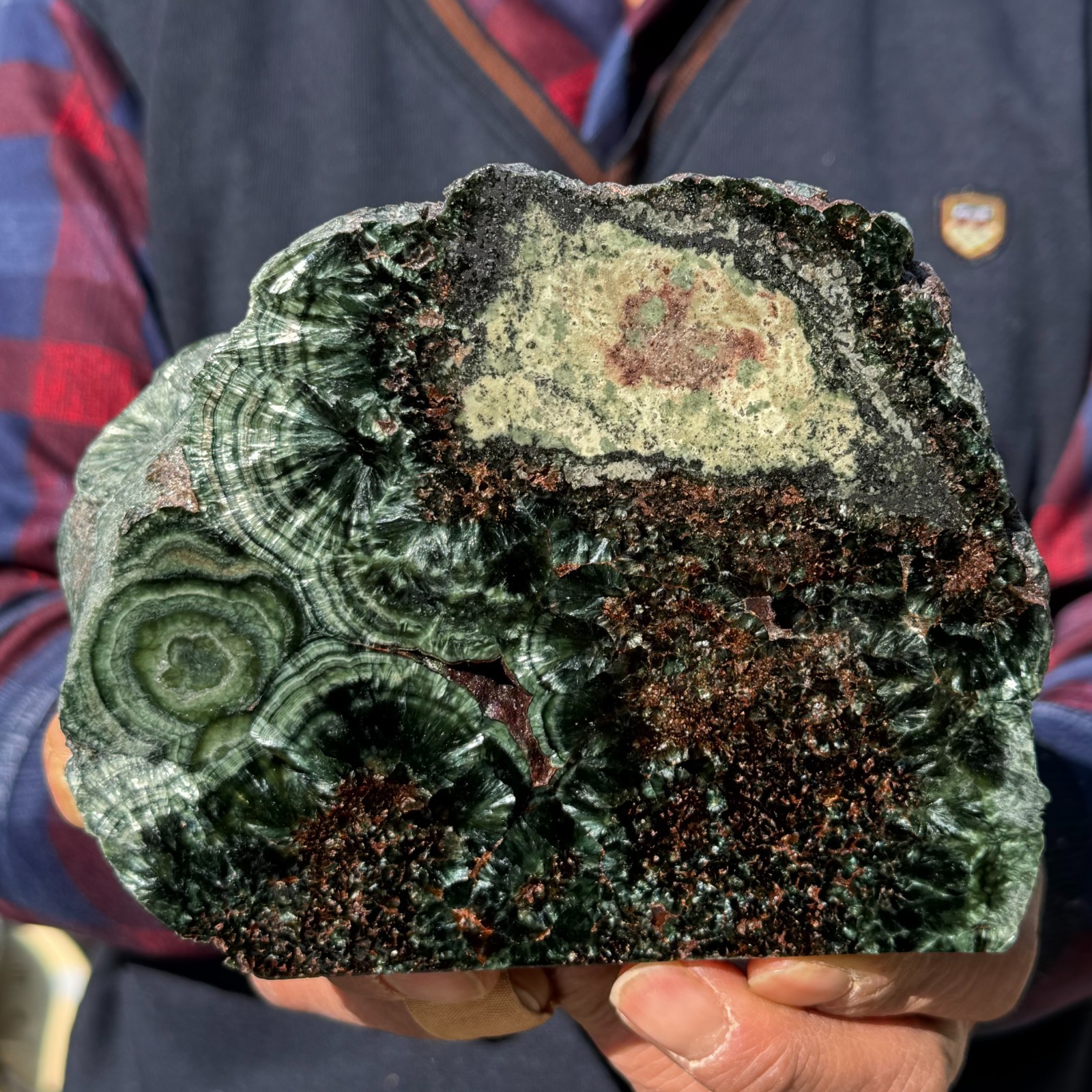 5.67LB Natural Huge Seraphinite Rough Quartz Crystal Mineral(Collection Lv.) 5.67LB Natural Huge Seraphinite Rough Quartz Crystal Mineral(Collection Lv.)