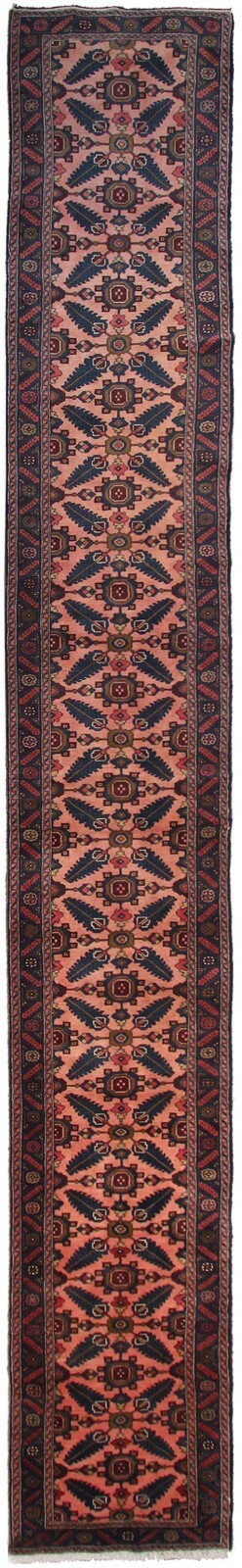 3x19 Incredible Vintage Traditional Handmade Runner Rug High KPSI Geometric 