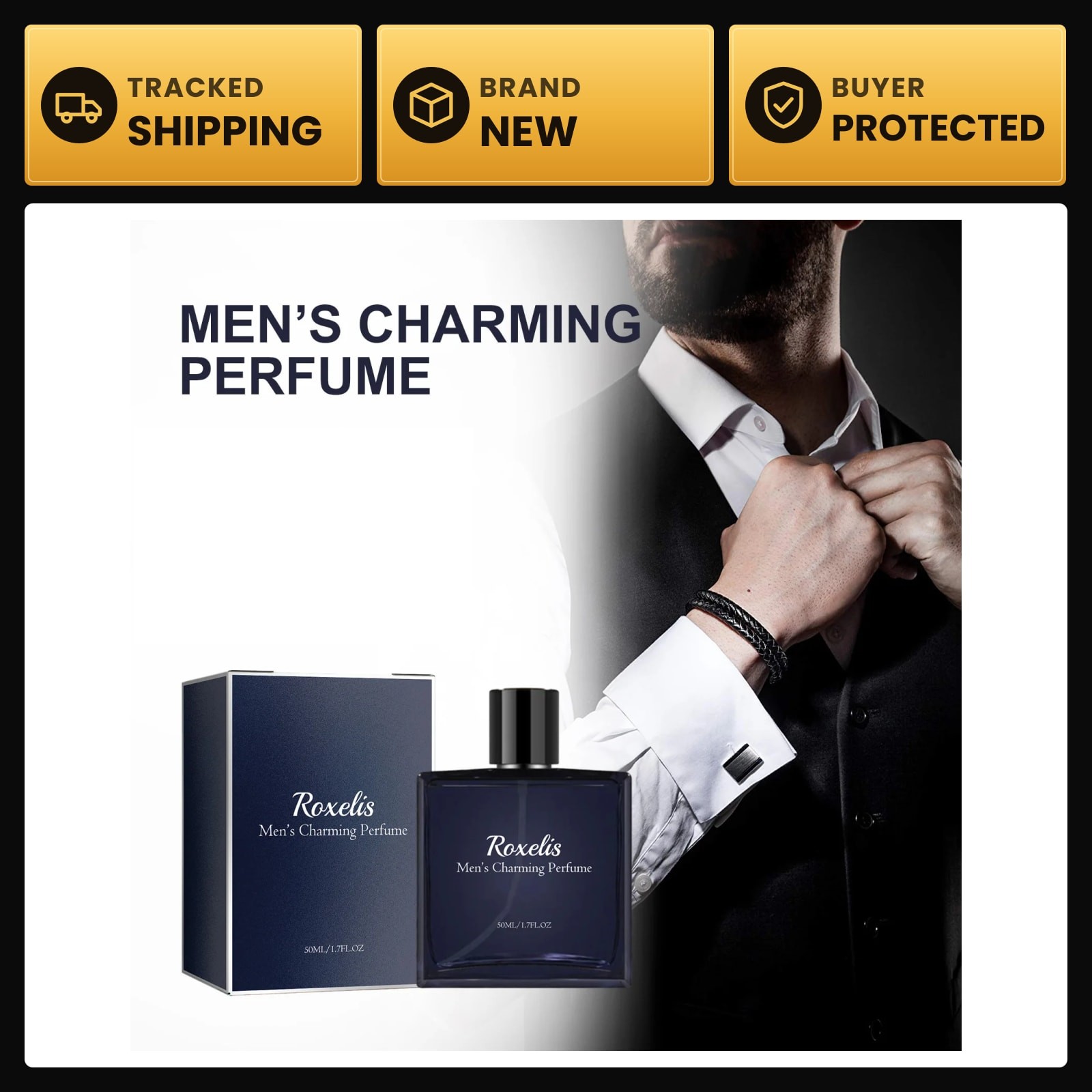 Men\'s Eau de Parfum Spray 50ml Light Fresh Pheromone Fragrance
