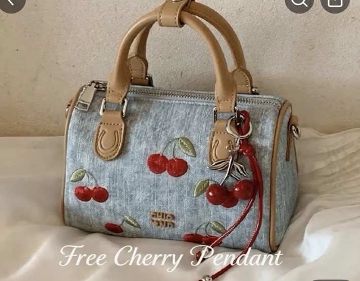 🍒👜 Cherry Print Shoulder Bag Cute and Trendy Everyday Style 🍒👜 Cherry Print Shoulder Bag Cute and Trendy Everyday Style