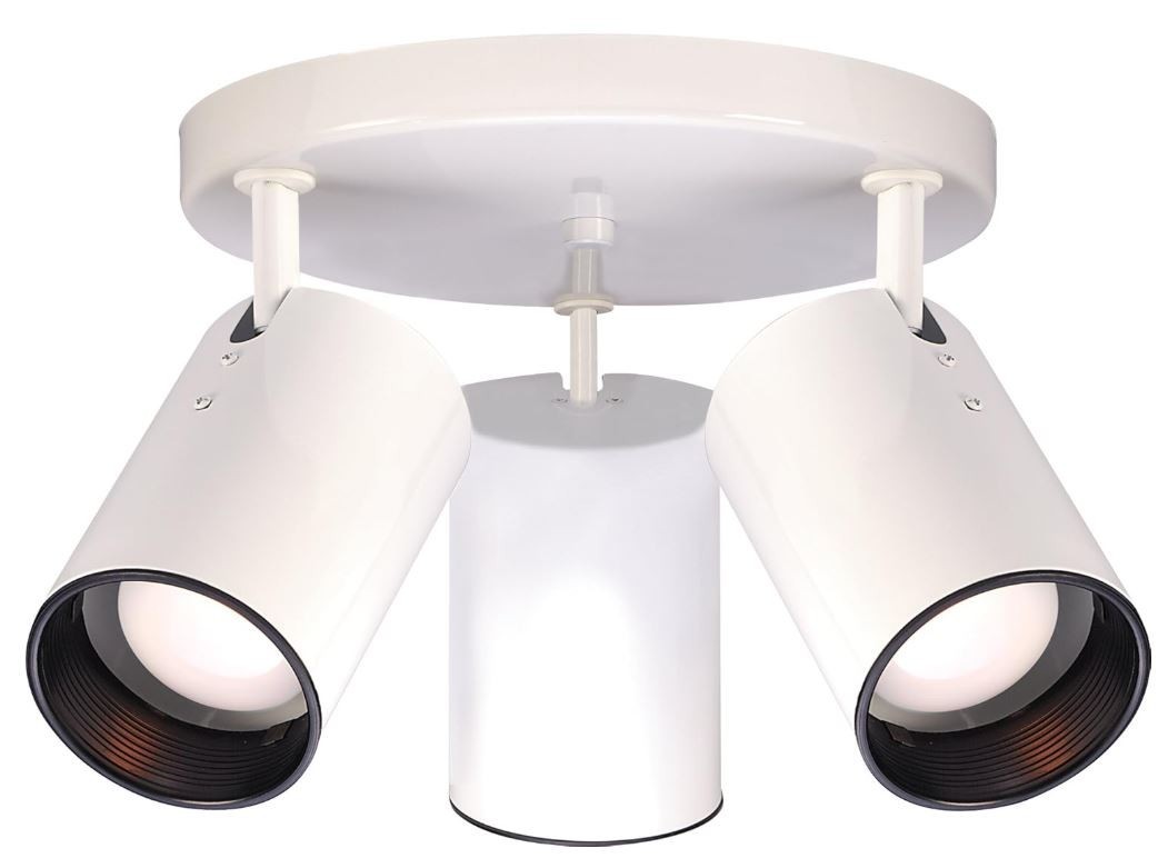 SATCO NUVO 3 LIGHT STRAIGHT CYLINDER - WHITE SF76/416 R20 LIGHTING SATCO NUVO 3 LIGHT STRAIGHT CYLINDER - WHITE SF76/416 R20 LIGHTING