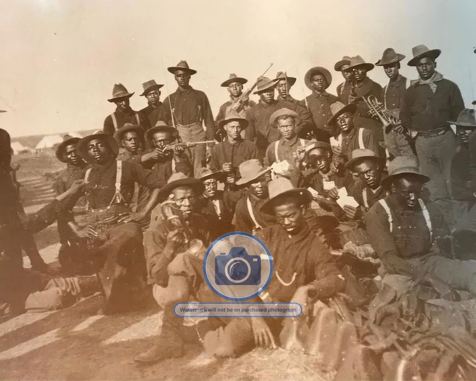 BUFFALO AFRICAN AMERICAN SOLDIERS AMERICAN FRONTIER HISTORICAL 8X10 PHOTO