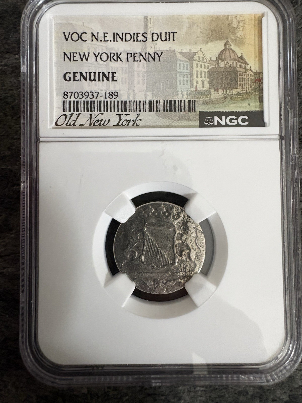 RARE VOC N.E. Indies Duit New York Penny 1790 Copper BN NGC Genuine RARE VOC N.E. Indies Duit New York Penny 1790 Copper BN NGC Genuine