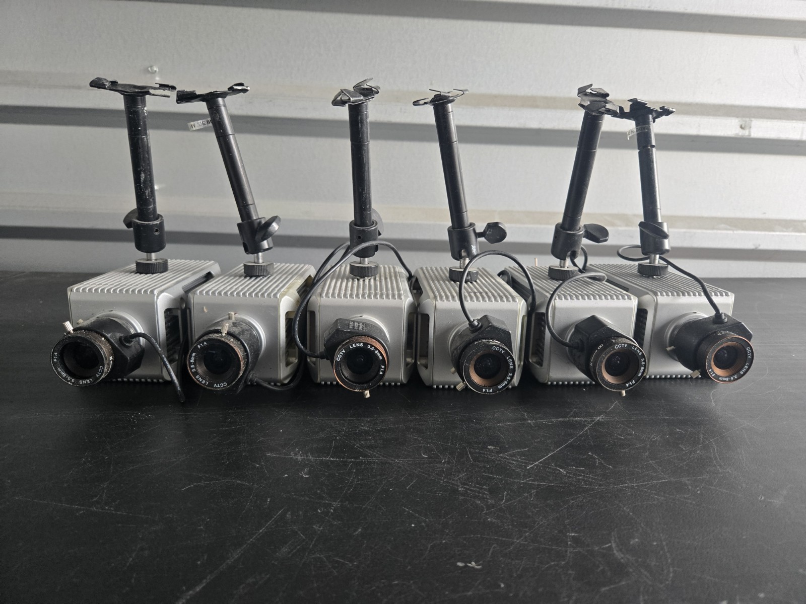 Lot of 6 Ad Hoc Security WDR CCTV Cameras 3.5-8mm Auto Iris Lenses Mounts Lot of 6 Ad Hoc Security WDR CCTV Cameras 3.5-8mm Auto Iris Lenses Mounts