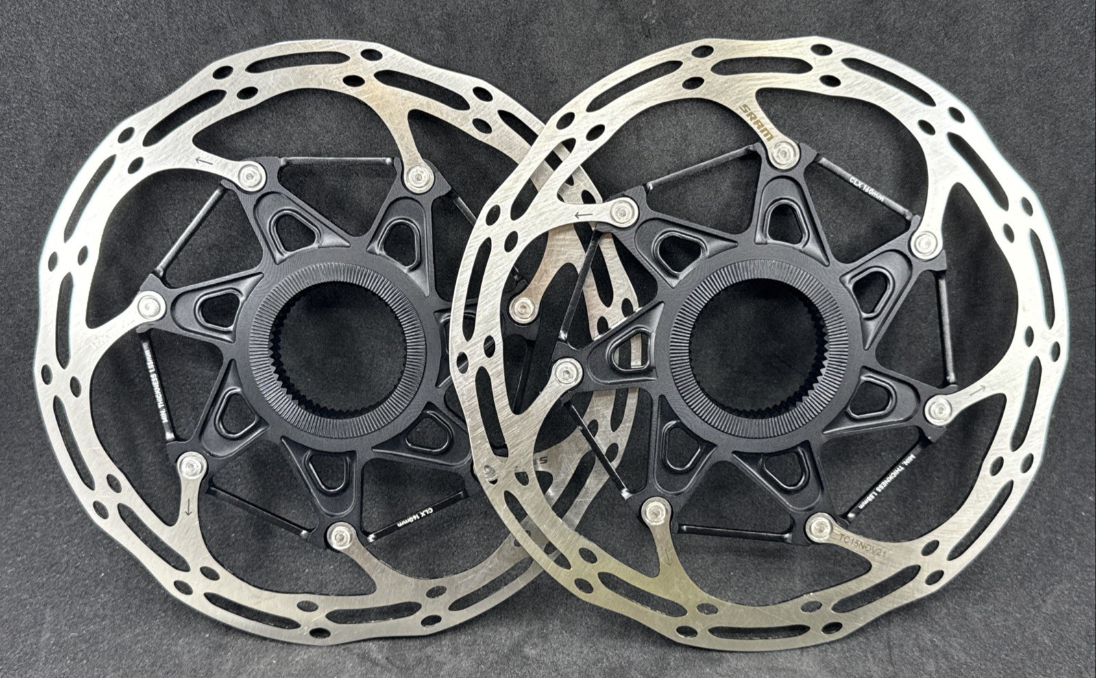 PAIR of 160mm SRAM Centerline X CLX Center Lock Disc Brake Rotors MSRP $170