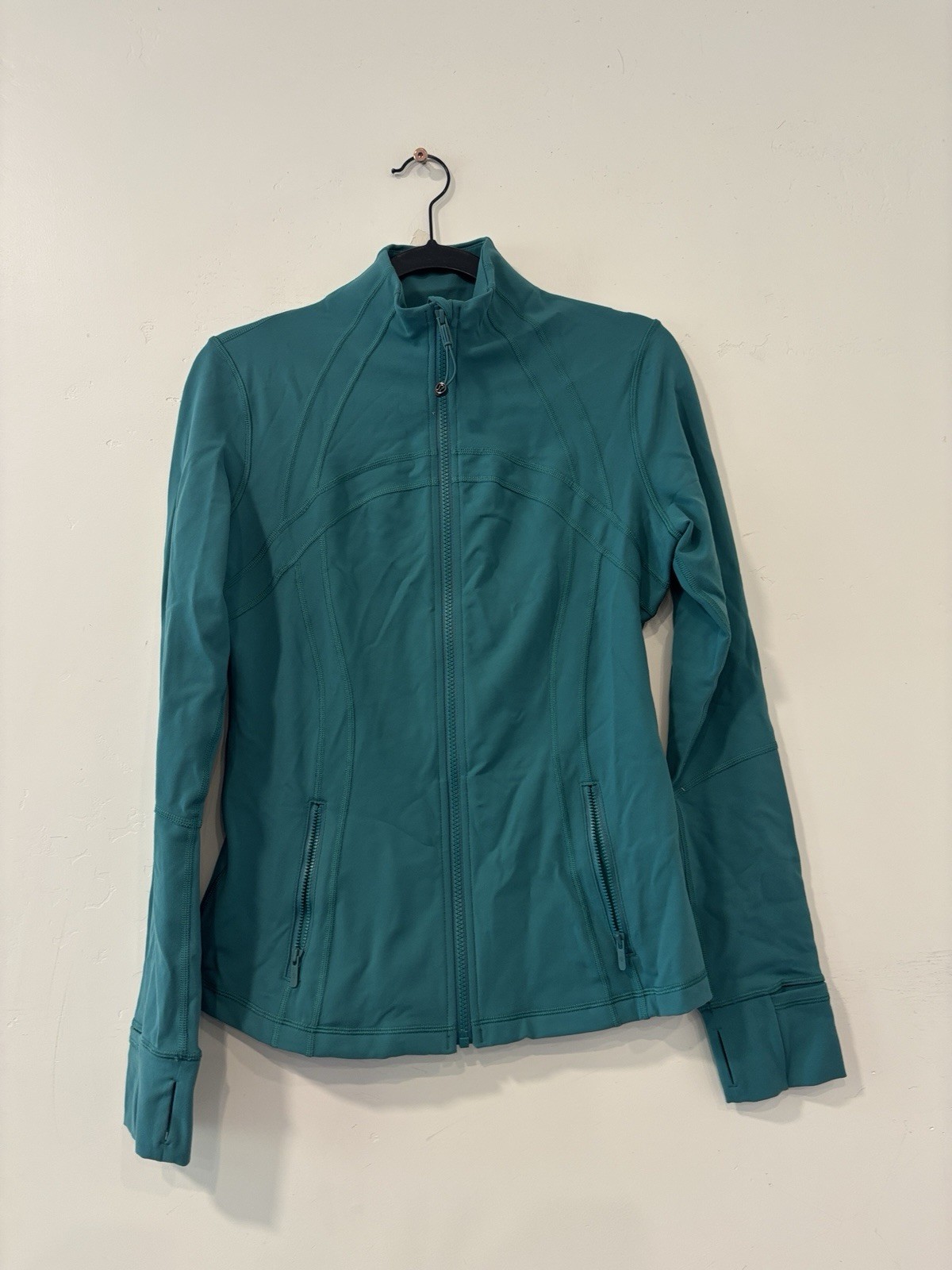 Lululemon Womens Size 10 Define Jacket Nulu Teal Blue Green Full Zip Pilates Gym Lululemon Womens Size 10 Define Jacket Nulu Teal Blue Green Full Zip Pilates Gym