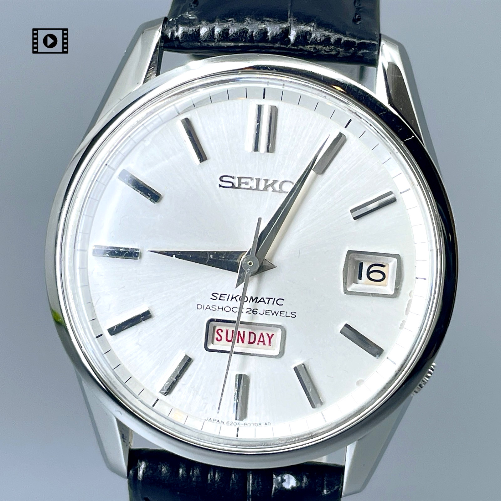 OH Serviced Vtg1965 SEIKO Seikomatic 6206-8040 Weekdater AT Men\'s Watch US Stock
