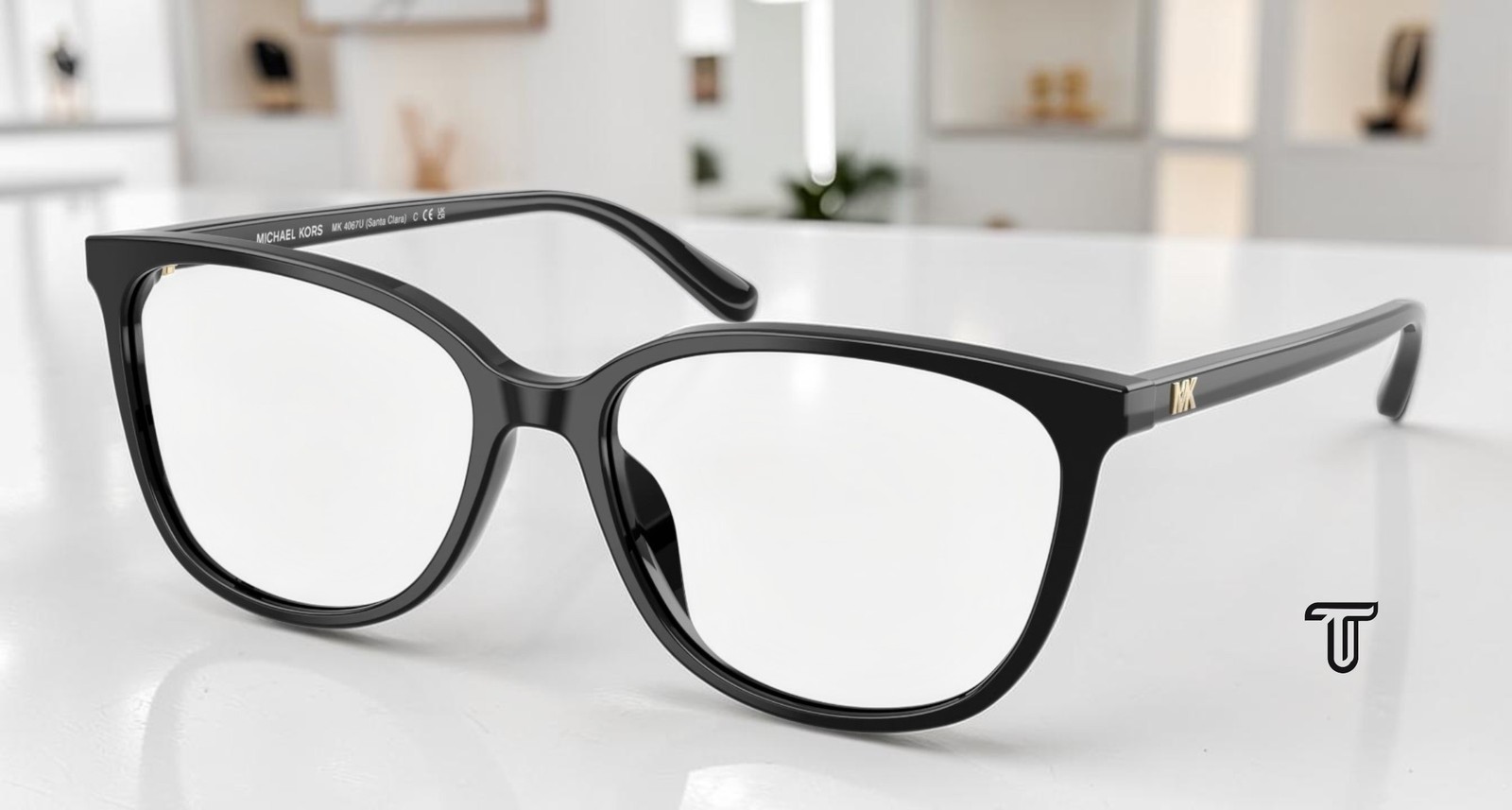 MICHAEL KORS Santa Clara MK4067U 3005 Black Demo Lens 55 mm Women\'s Eyeglasses