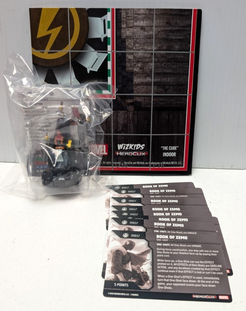 HEROCLIX THUNDERBOLTS RETAILER OP KIT BARON ZEMO + CARDS + MAP MARVEL 2026 HEROCLIX THUNDERBOLTS RETAILER OP KIT BARON ZEMO + CARDS + MAP MARVEL 2026