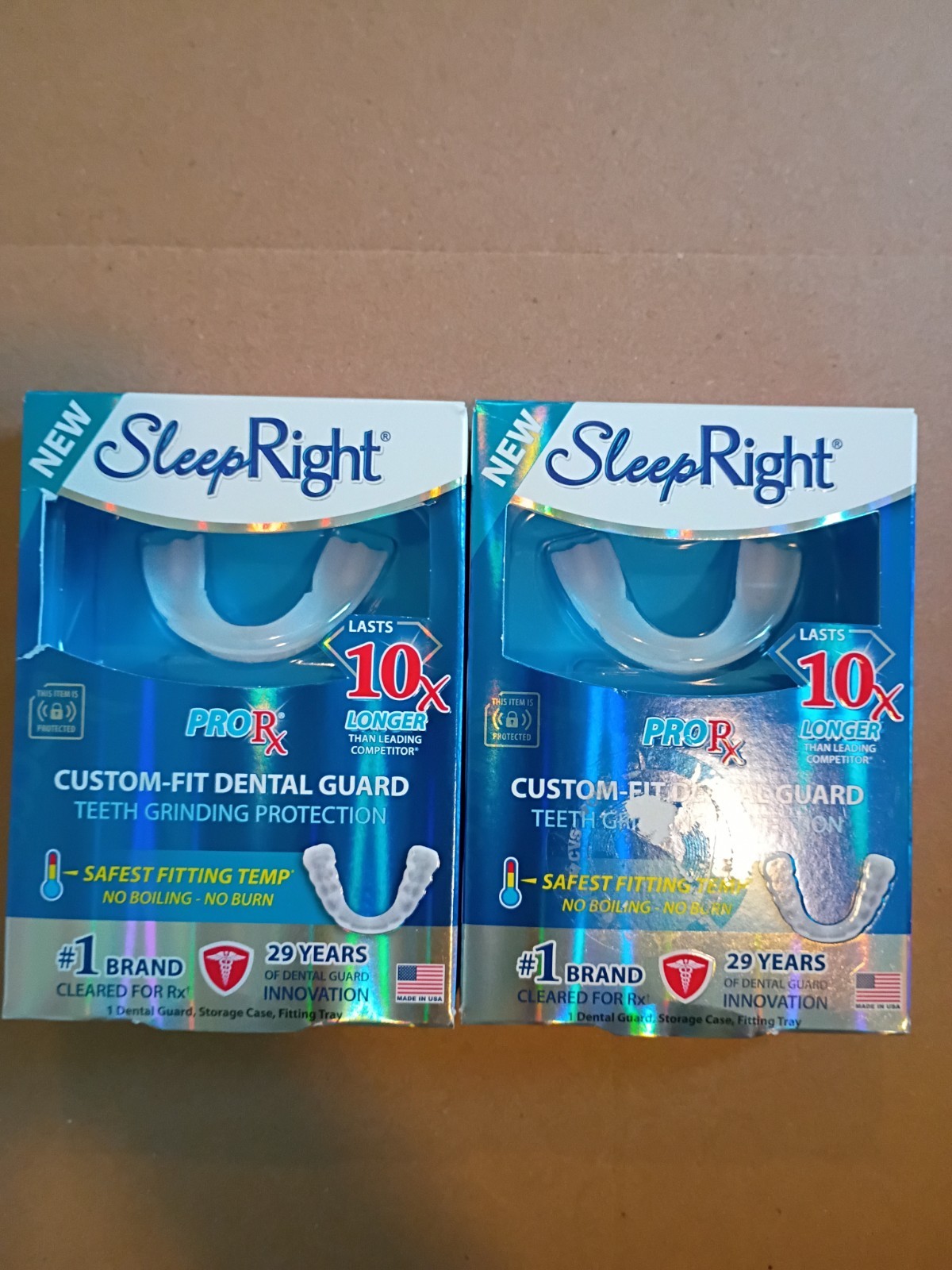 2 SleepRight ProRx Custom-Fit Dental Guard Teeth Grinding Protection NEW Sealed 2 SleepRight ProRx Custom-Fit Dental Guard Teeth Grinding Protection NEW Sealed