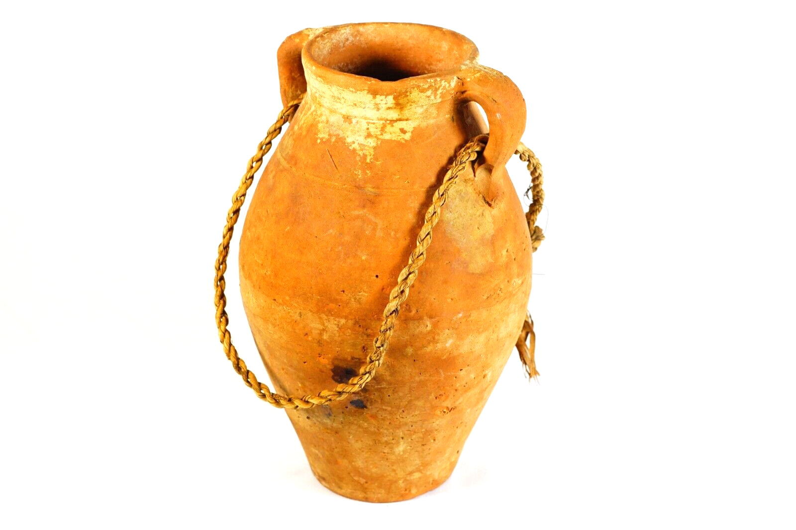 Large Antique Clay Water Jug Primitive Pottery