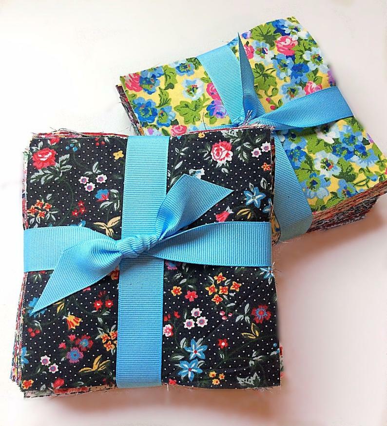 Vintage Florals  pre cut charm pack 5\