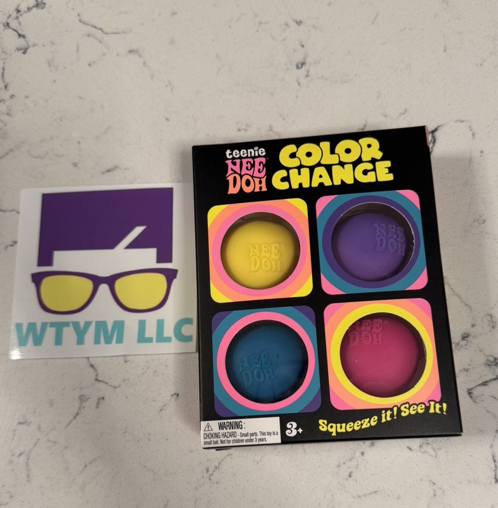 Schylling Teenie NeeDoh Color Change Squeeze Toy 4-Pack Authentic Fidget - New Schylling Teenie NeeDoh Color Change Squeeze Toy 4-Pack Authentic Fidget - New