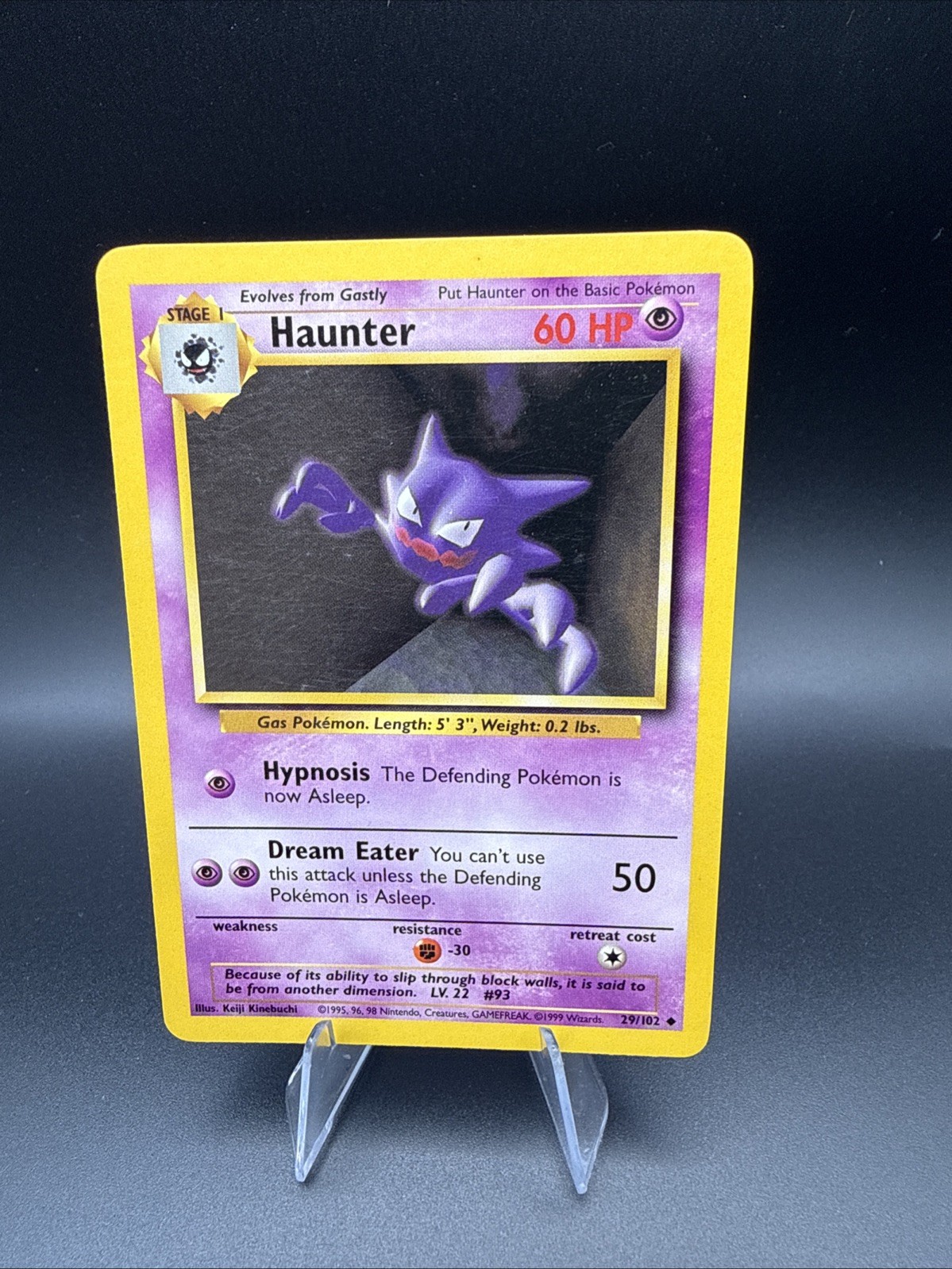 Pokémon TCG Haunter Base Set 29/102 Regular 1999-2000 Wizards Base Set Copyright Pokémon TCG Haunter Base Set 29/102 Regular 1999-2000 Wizards Base Set Copyright