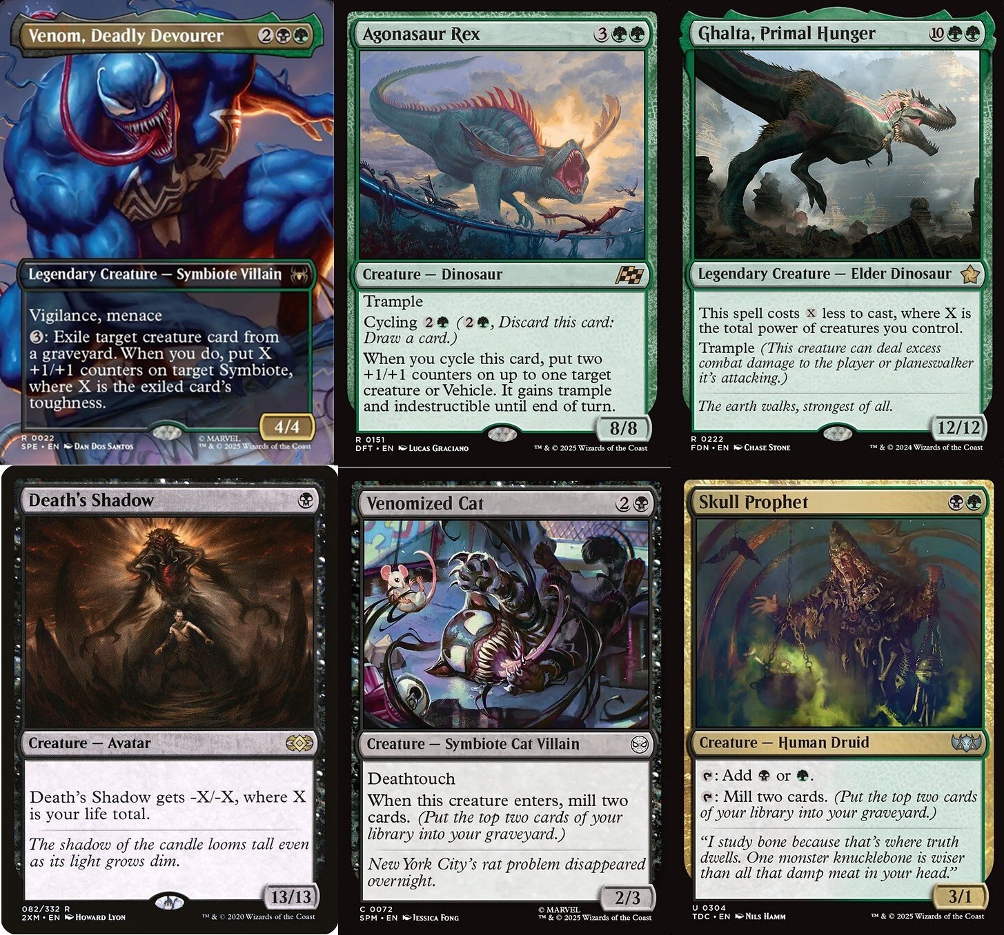 MTG Commander EDH Deck  Venom, Deadly Devourer - Ghalta - Rex -  100 Cards NM