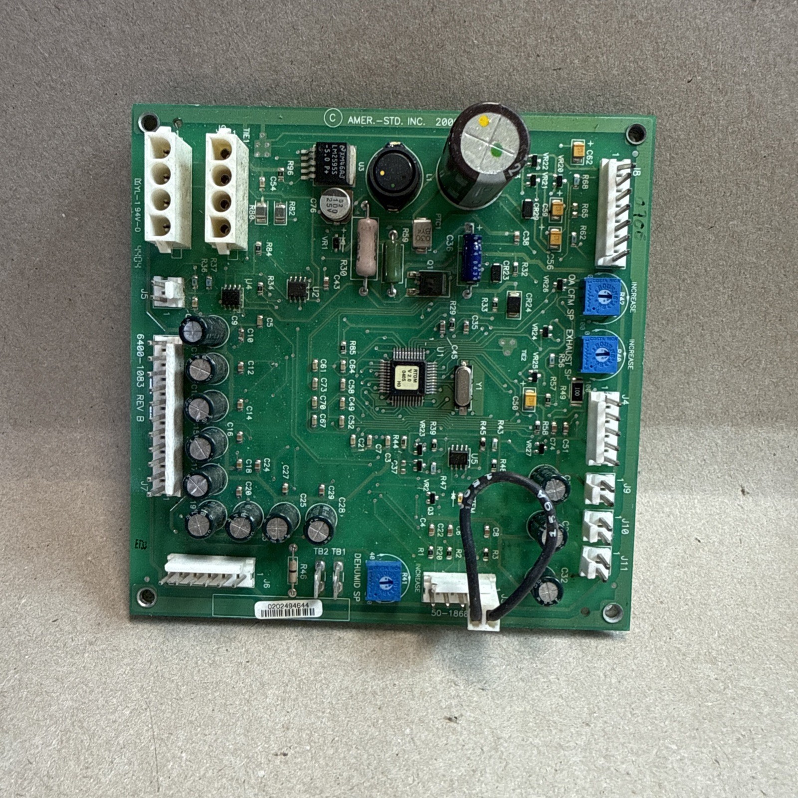 TRANE X13650868-03 American Standard 6400-1083 Control Circuit Board used