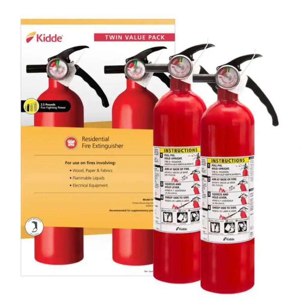 2 pack fire extinguisher dry chemical powder home office shop safety 1-a:10-b:c