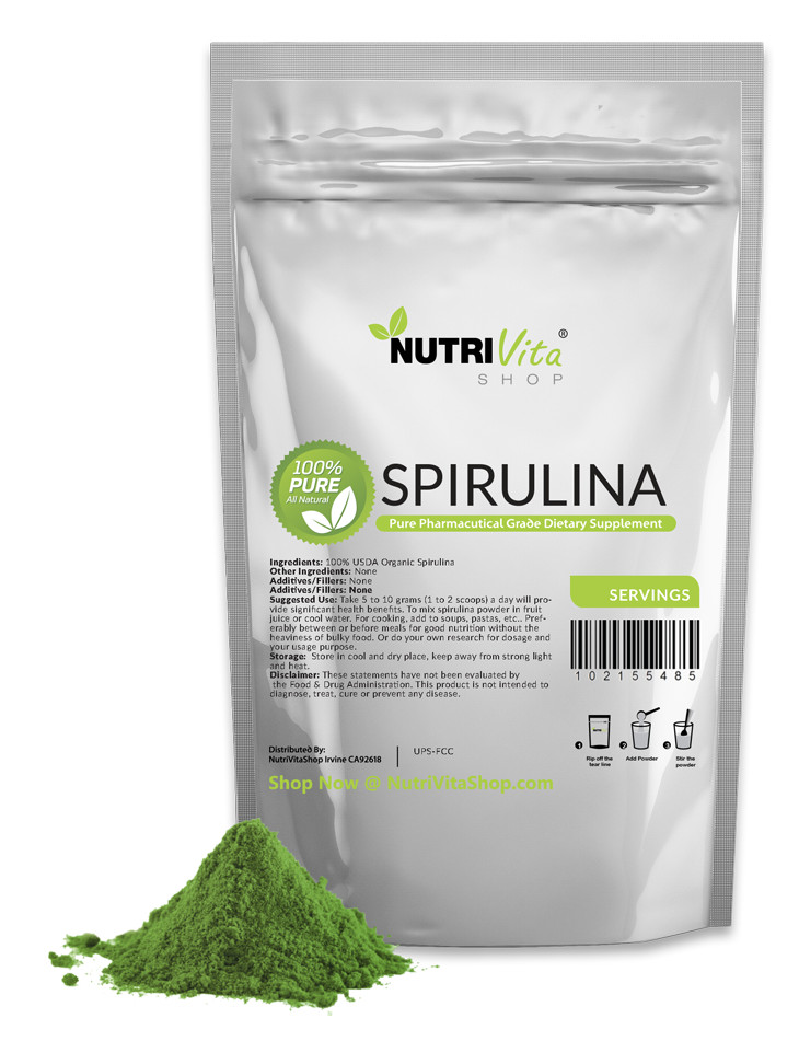 NVS 100% PURE SPIRULINA POWDER ALL NATURAL WEIGHT LOSS USP USA NONGMO ORGANIC NVS 100% PURE SPIRULINA POWDER ALL NATURAL WEIGHT LOSS USP USA NONGMO ORGANIC