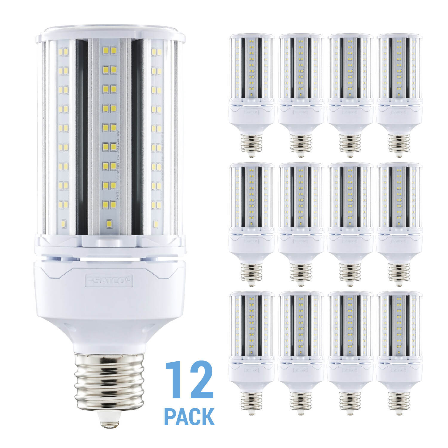 12 Pack Satco S49394 LED HID Corncob 100-277V 54W =250W EX39 50K 5000K Daylight 12 Pack Satco S49394 LED HID Corncob 100-277V 54W =250W EX39 50K 5000K Daylight