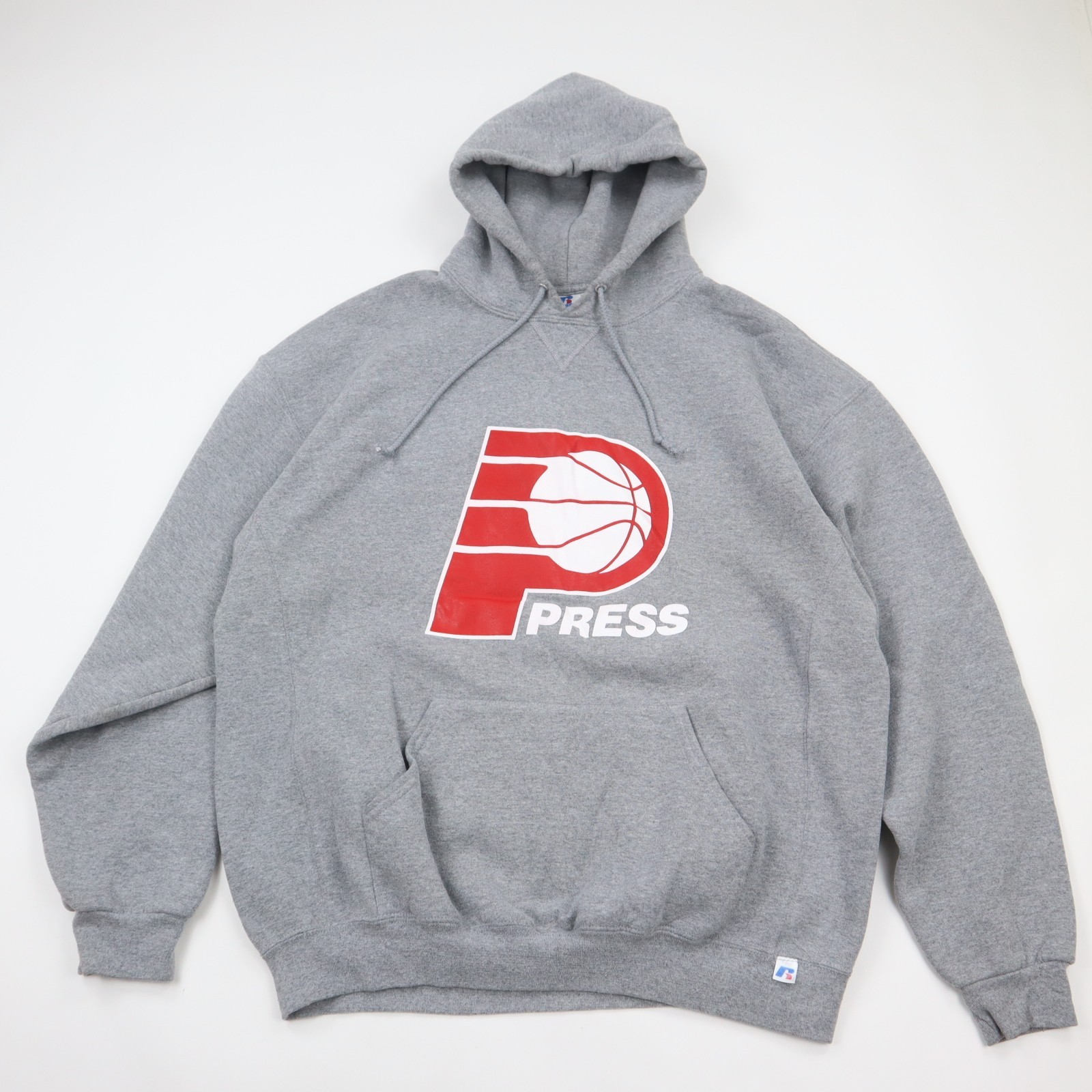Vintage Pacers Press Basketball Russell Athletic Hoodie Mens XL Gray Vtg Vintage Pacers Press Basketball Russell Athletic Hoodie Mens XL Gray Vtg