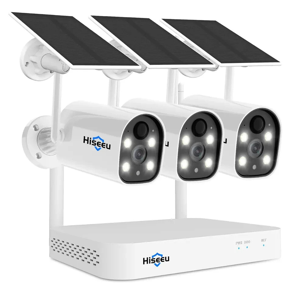 3x WIFI CAMERAS H.265 4MP Solar Powered with Night Vision, IP66 Waterproof 3x WIFI CAMERAS H.265 4MP Solar Powered with Night Vision, IP66 Waterproof