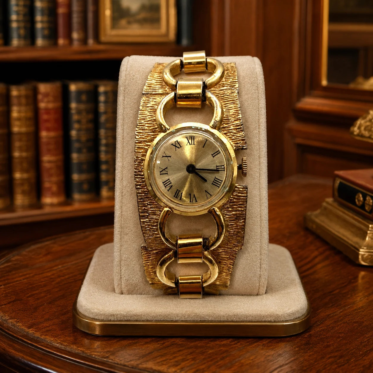 1960s–1970s Rhapsody Royale 17 Jewel Gold Tone Women\'s Watch Swiss Mechanical Wo