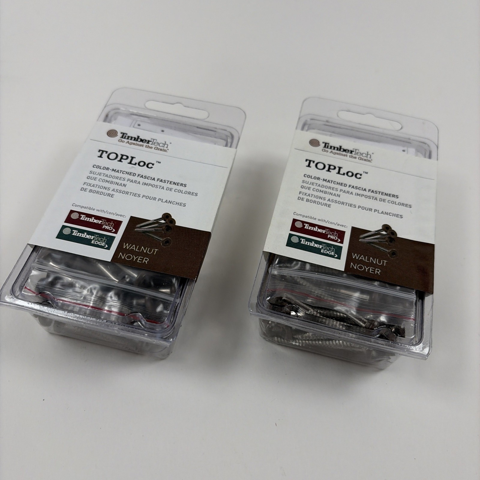 2 Boxes -TimberTech TOPLoc Composite Deck Screw Walnut Noyer 100pcs- 1 3/4”-NEW 2 Boxes -TimberTech TOPLoc Composite Deck Screw Walnut Noyer 100pcs- 1 3/4”-NEW
