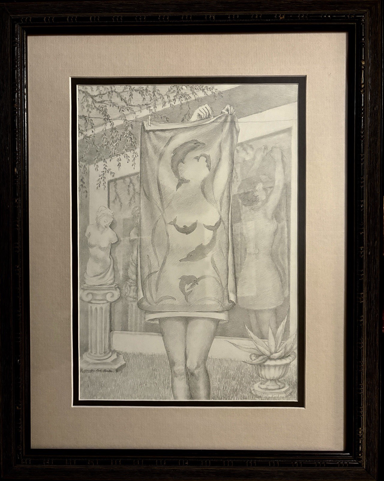 Dolphin Bath Sandro Del Prete Original Vintage Print
