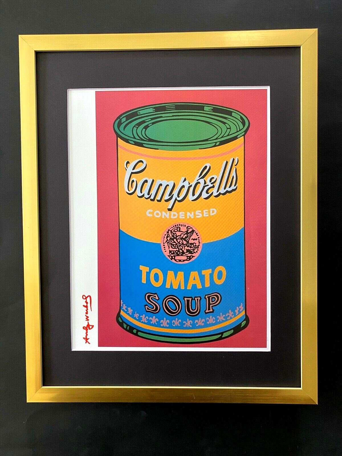 Andy Warhol 1980s Campbell's Soup Signed Pop Art Print for Collectors  Framed