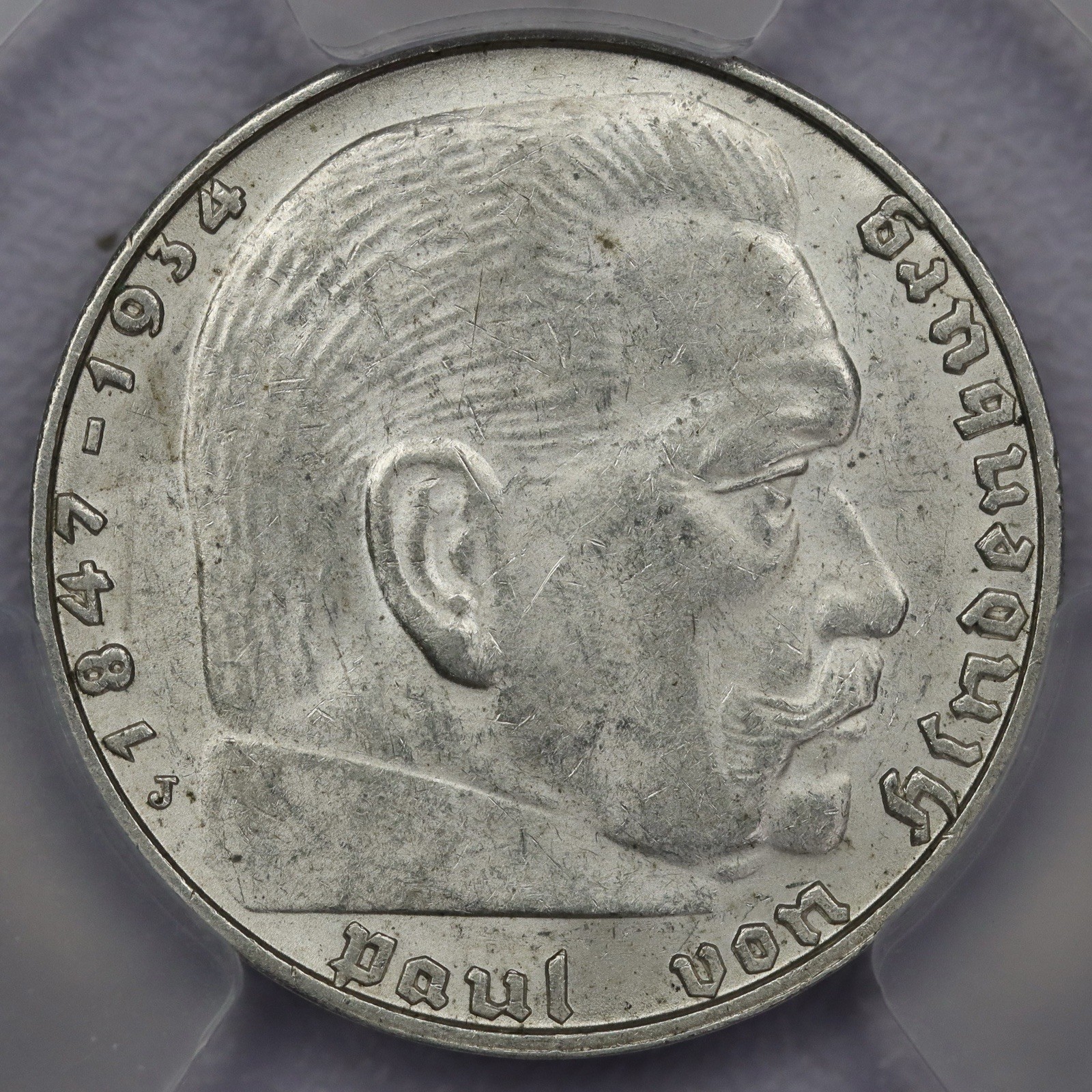 1938-J German 2 Reichsmark Third Reich WWII J-366 - PCGS MS 62 1938-J German 2 Reichsmark Third Reich WWII J-366 - PCGS MS 62