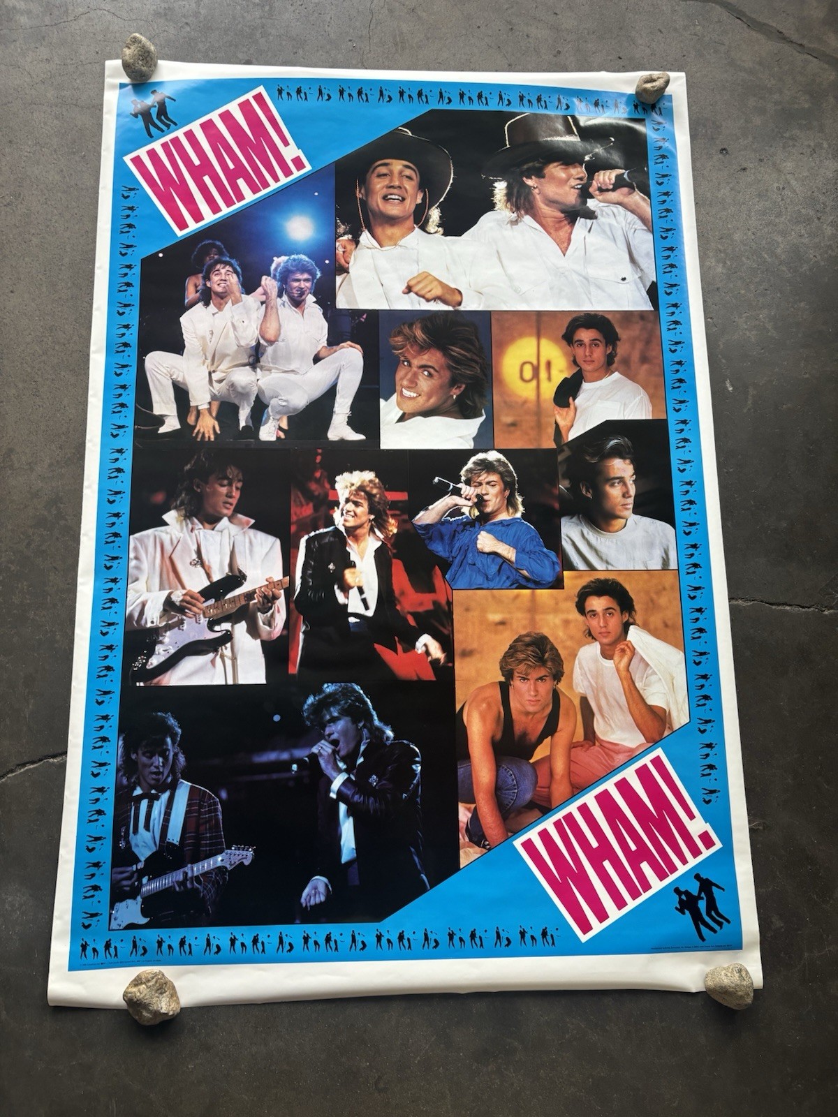 Wham collage large Poster Vintage 1985 English Pop C2993