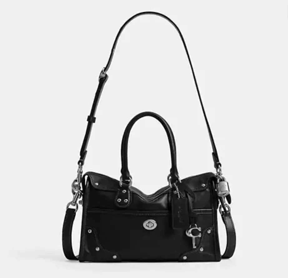 Coach Rider Satchel Bag 24 CFN69 LHBLK Black 2Way Bag From US Coach Rider Satchel Bag 24 CFN69 LHBLK Black 2Way Bag From US