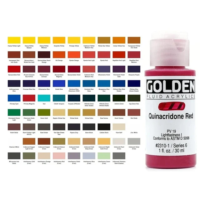 Golden Fluid Acrylics Artist Paint 1-Fl Oz Bottle *NEW* Choose your own