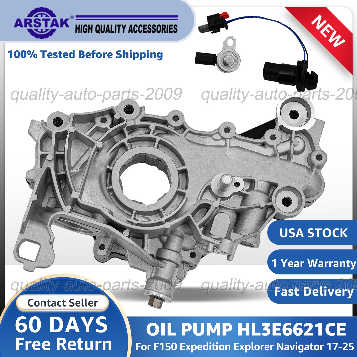 HL3Z-6600-A Engine Oil Pump for Ford F-150 2017-2025 for Melling M490 HL3E6621CE