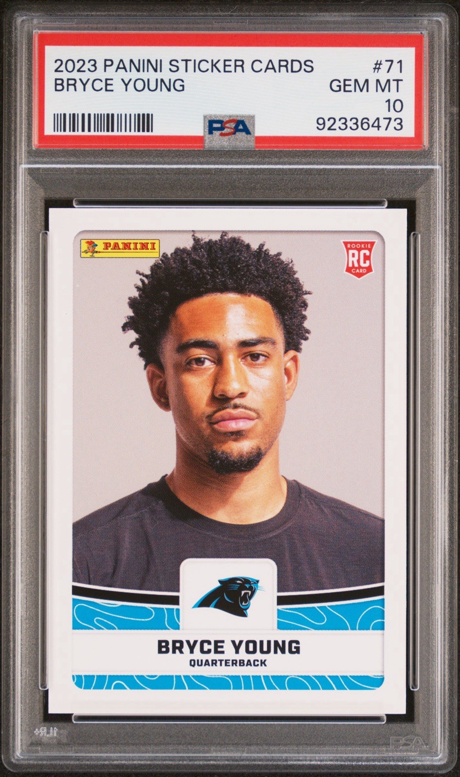 2023 Panini Sticker & Card Collection Bryce Young Rookie (RC) - PSA 10 - Pop 4 2023 Panini Sticker & Card Collection Bryce Young Rookie (RC) - PSA 10 - Pop 4