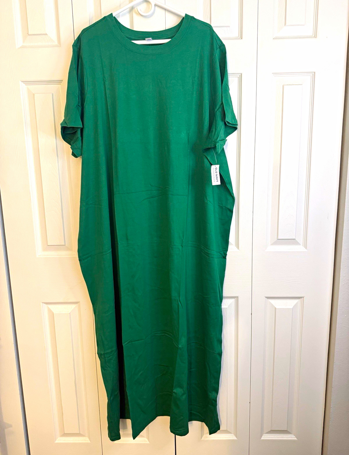 NWT Old Navy Emerald Green Vintage Crew-Neck Maxi Dress - Plus Size 4X