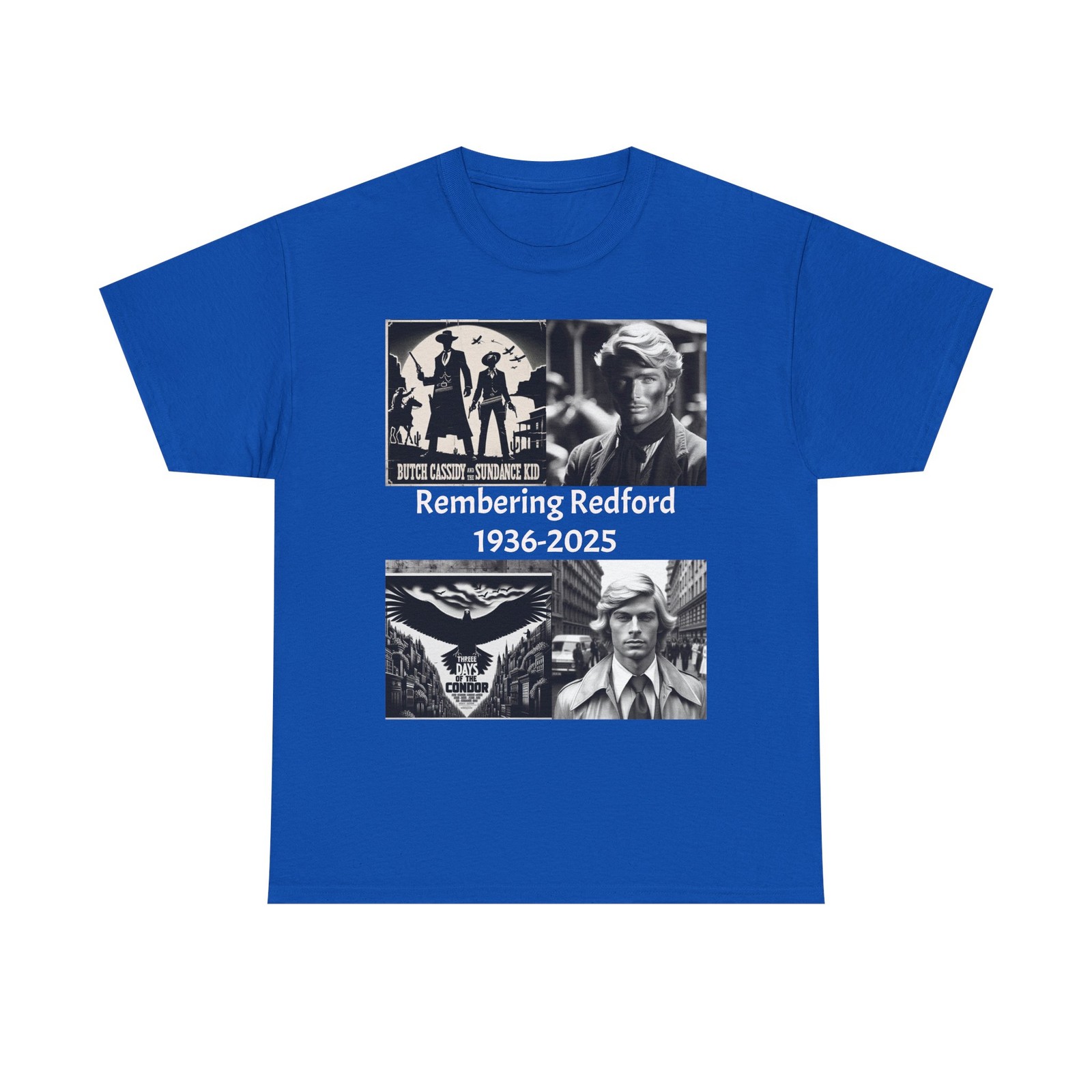 Remembering Robert Redford Cotton Tee 1936-2025 Unisex T-Shirt Butch Cassidy Sun