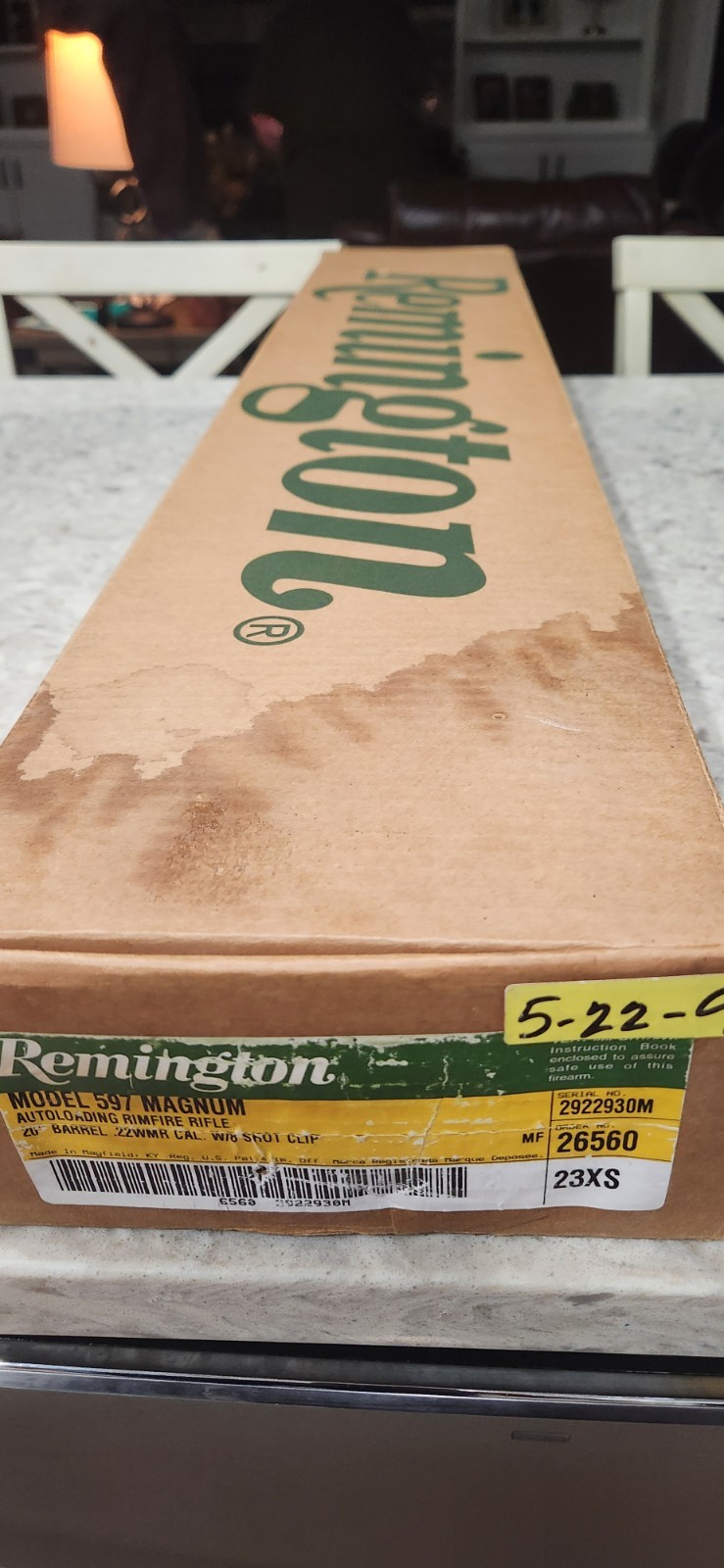 Used Vintage Original OEM Remington 597  Magnum .22WMR Rifle Box & Foam - USA
